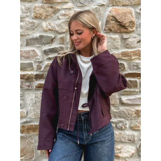 Veste courte Jaëlys - Aubergine