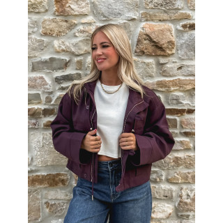 Veste courte Jaëlys - Aubergine
