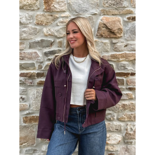 Veste courte Jaëlys - Aubergine