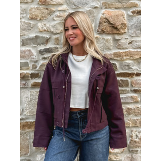 Veste courte Jaëlys - Aubergine