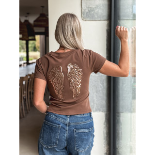T-shirt Engel - Marron