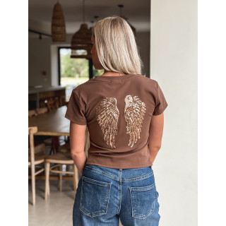 T-shirt Engel - Marron