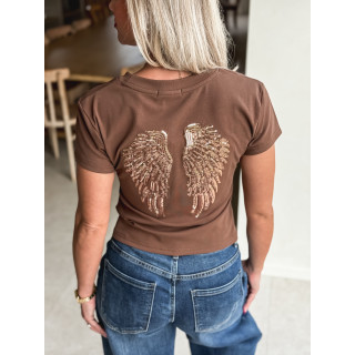 T-shirt Engel - Marron