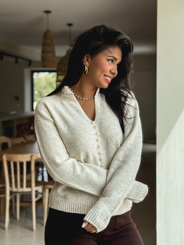 Pull Ysaline - Beige Pull Ysaline - Beige