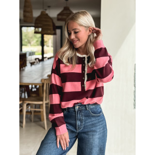 Pull Yolanda - Rose/Bordeaux