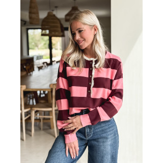 Pull Yolanda - Rose/Bordeaux
