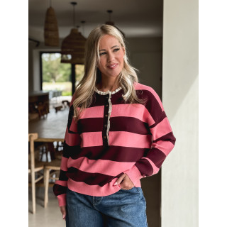 Pull Yolanda - Rose/Bordeaux