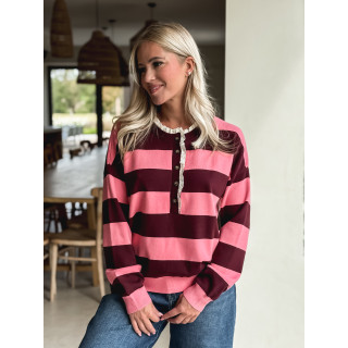 Pull Yolanda - Rose/Bordeaux