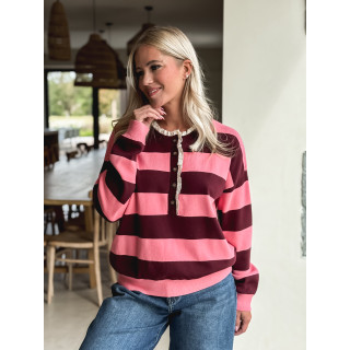 Pull Yolanda - Rose/Bordeaux