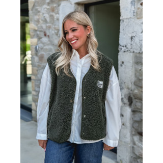 Gilet teddy Natanaëlle - Kaki