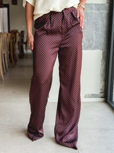 Pantalon à pois Kaléna - Bordeaux Pantalon à pois Kaléna - Bordeaux