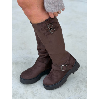 Bottes en suédine Matina - Chocolat