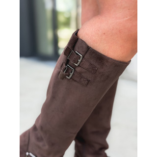 Bottes en suédine Matina - Chocolat