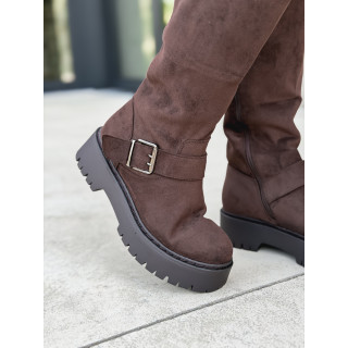 Bottes en suédine Matina - Chocolat