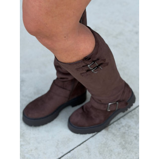 Bottes en suédine Matina - Chocolat
