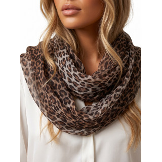 Foulard léopard Sénégal - Chocolat