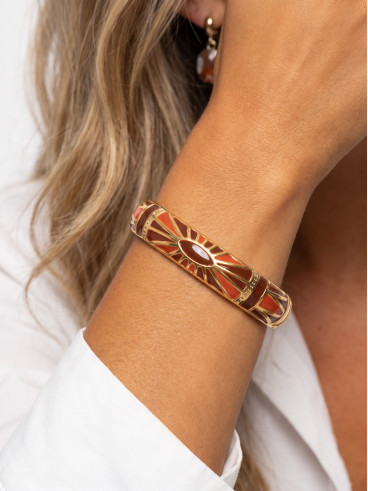 Bracelet Vania - Doré/Bordeaux