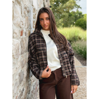 Veste à carreaux Sorella - Chocolat