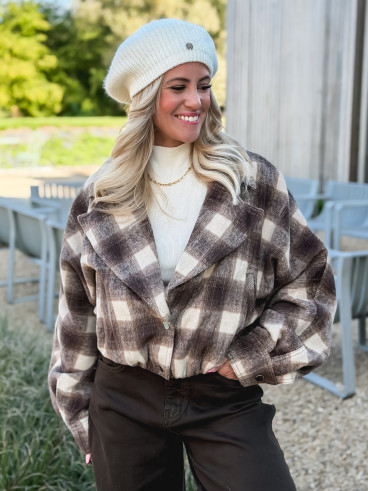 Veste à carreaux Maissane - Chocolat/Beige Veste à carreaux Maissane - Chocolat/Beige