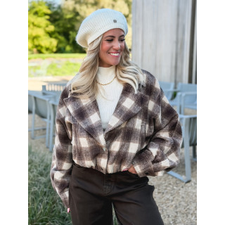 Veste à carreaux Maissane - Chocolat/Beige