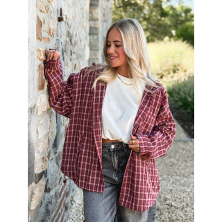 Chemise à capuche Lylia - Rouge