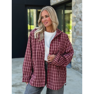 Chemise à capuche Lylia - Rouge