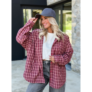 Chemise à capuche Lylia - Rouge