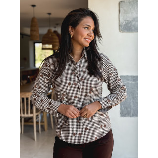 Chemise à carreaux Hania - Chocolat