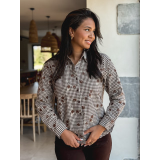 Chemise à carreaux Hania - Chocolat