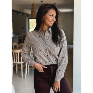 Chemise à carreaux Clementina - Chocolat