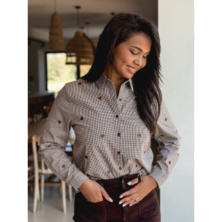 Chemise à carreaux Clementina - Chocolat