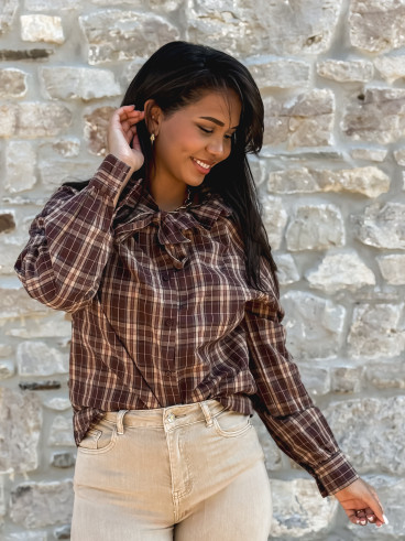 Chemise à carreaux Linette - Chocolat