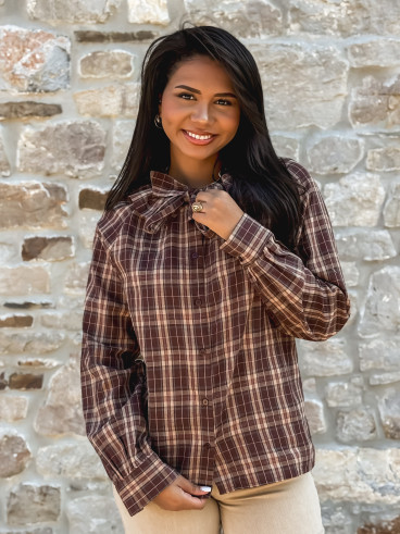 Chemise à carreaux Linette - Chocolat
