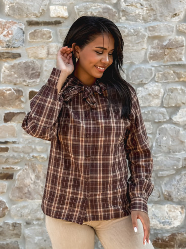 Chemise à carreaux Linette - Chocolat