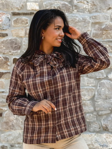 Chemise à carreaux Linette - Chocolat