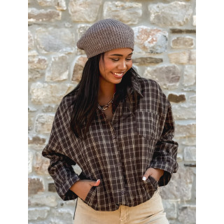 Chemise à carreaux Manelia - Marron