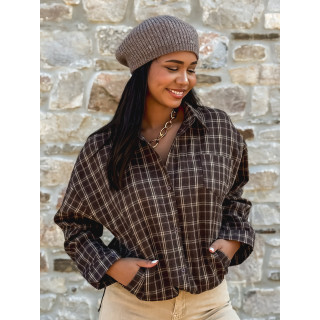 Chemise à carreaux Manelia - Marron