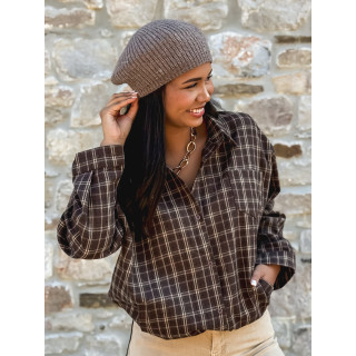 Chemise à carreaux Manelia - Marron