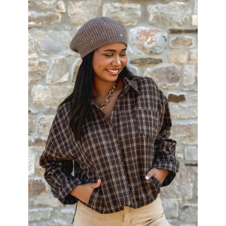 Chemise à carreaux Manelia - Marron