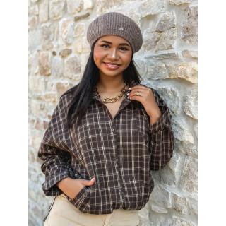Chemise à carreaux Manelia - Marron