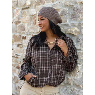 Chemise à carreaux Manelia - Marron