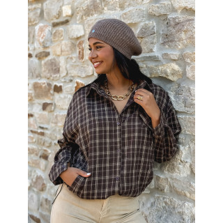 Chemise à carreaux Manelia - Marron