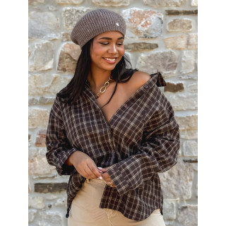 Chemise à carreaux Manelia - Marron