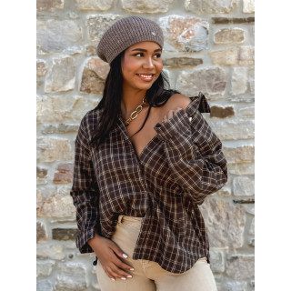 Chemise à carreaux Manelia - Marron