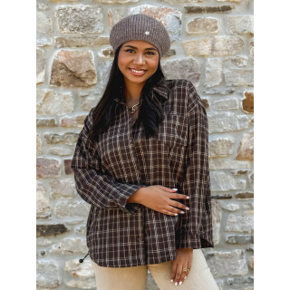Chemise à carreaux Manelia - Marron