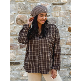 Chemise à carreaux Manelia - Marron