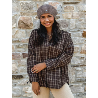 Chemise à carreaux Manelia - Marron