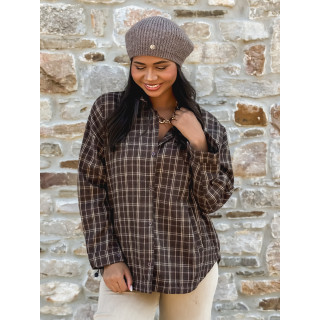 Chemise à carreaux Manelia - Marron