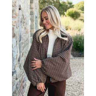 Veste à carreaux Santina - Chocolat