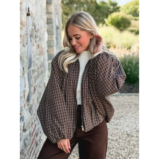 Veste à carreaux Santina - Chocolat